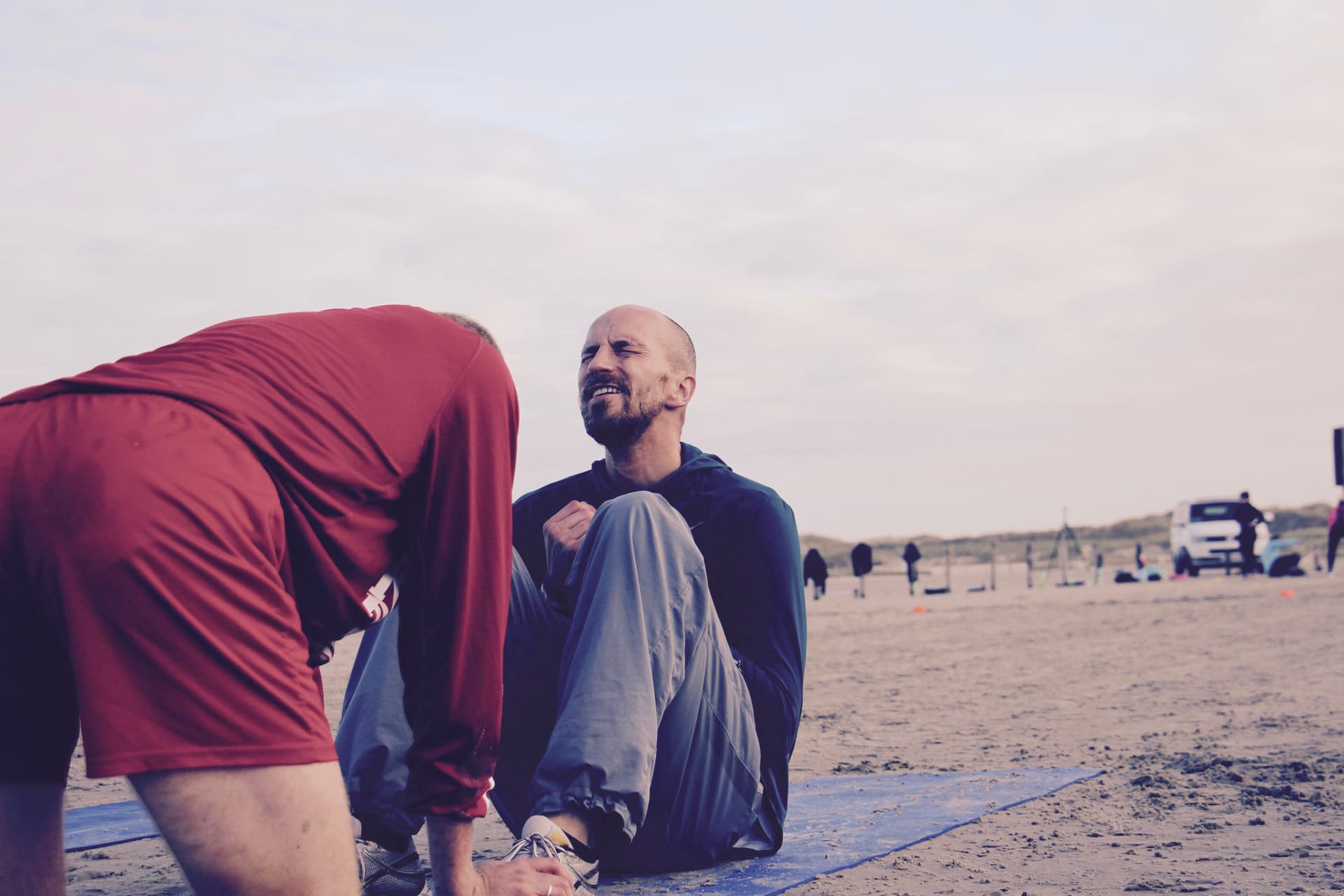 Fitness Workout am Strand von St. Peter Ording