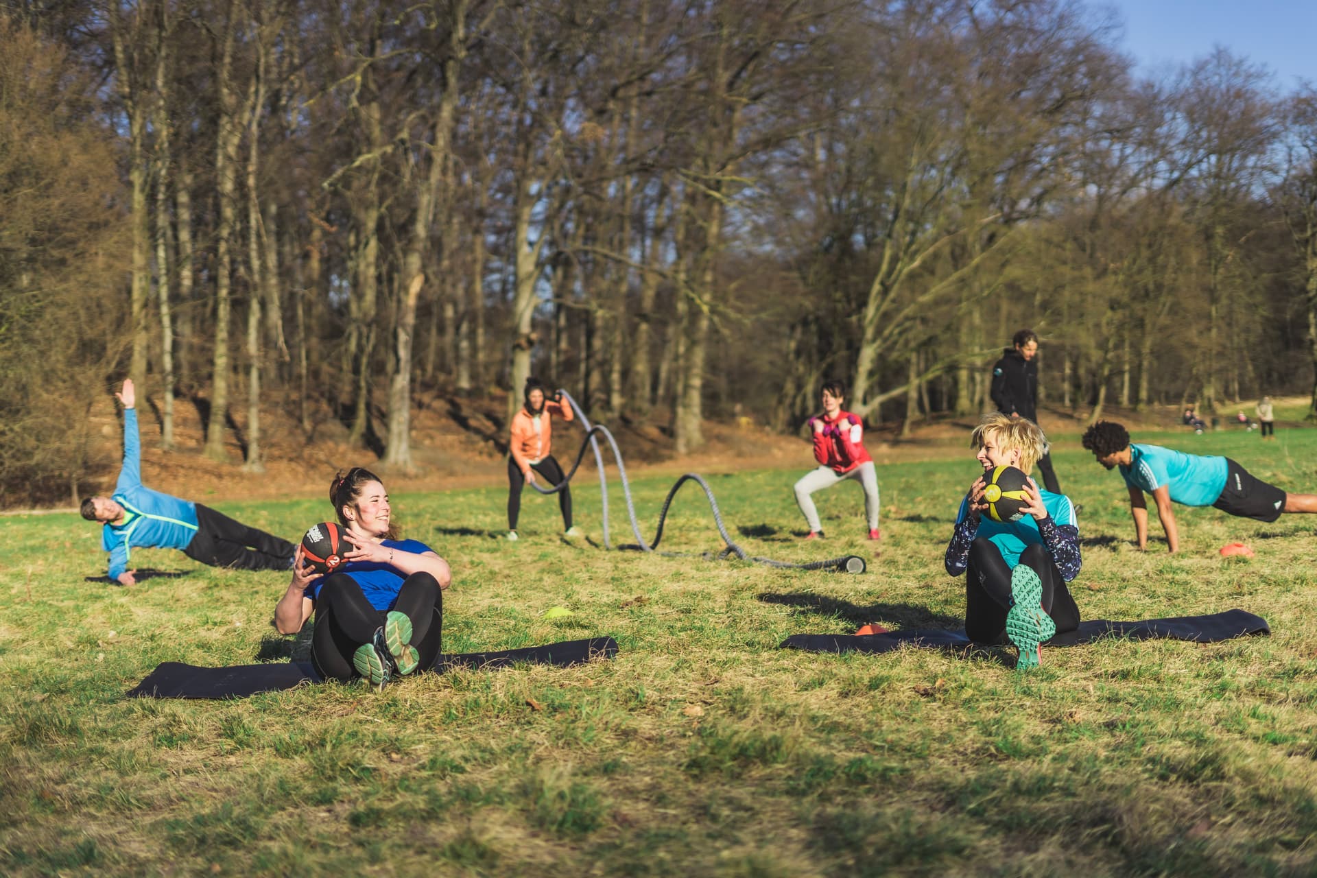 Training im Team mitten in der Natur