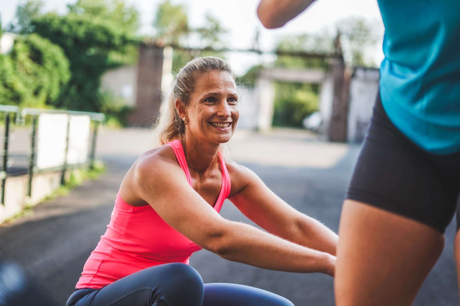Fitness Trainerin Daniela Breuer aus Frankfurt/ Rhein-Main hat Spaß am Training