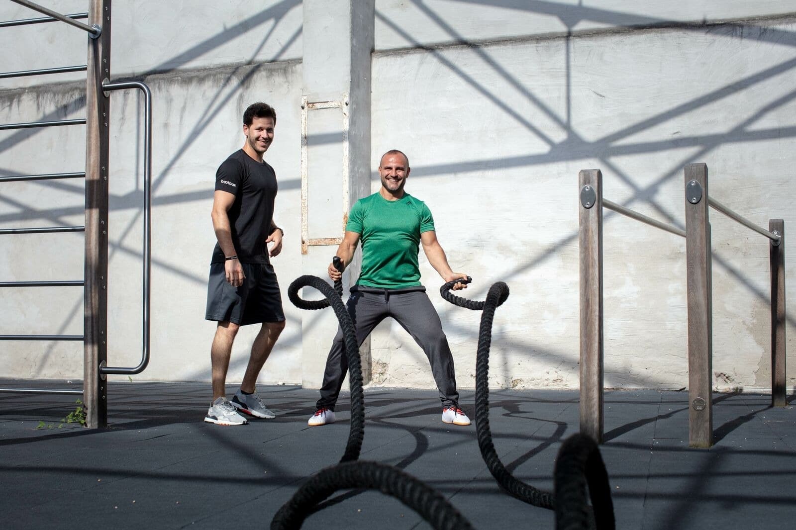 Trainer Timo trainiert mit einem Bootie