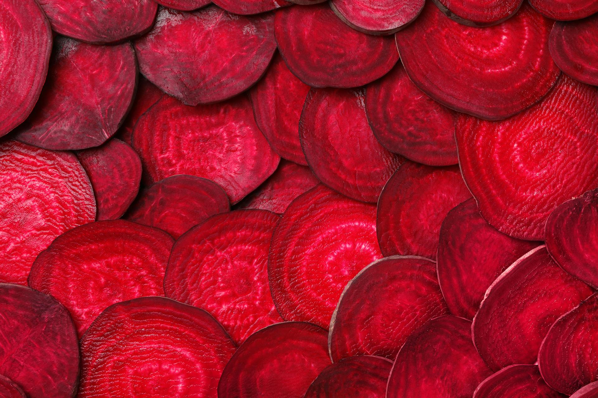 Rote Beete in Scheiben geschnitten