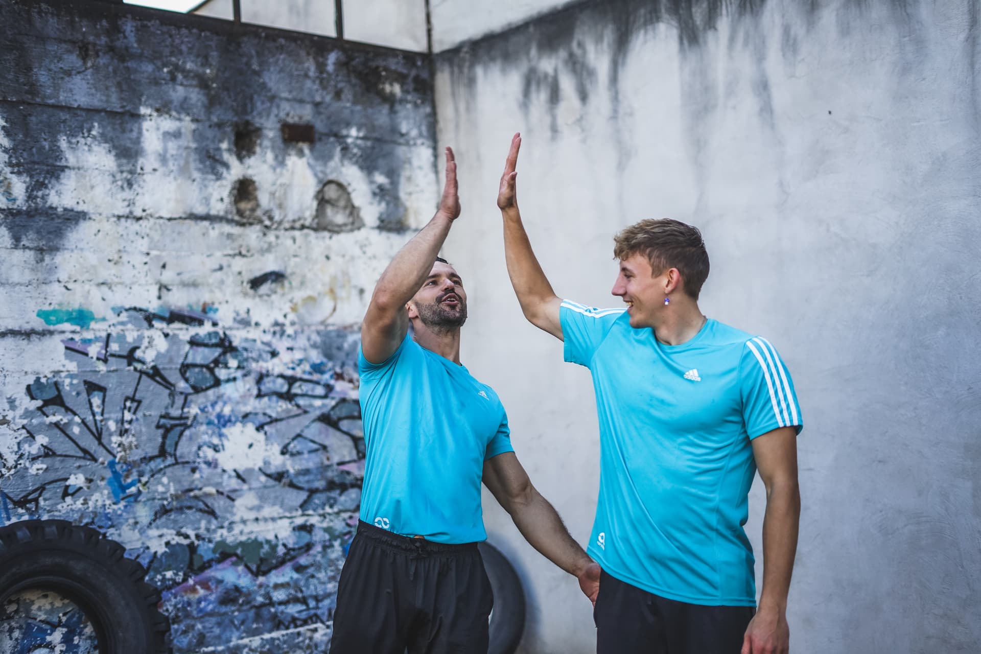 Personal Training Jörn Steinmetz aus Münster gibt High five