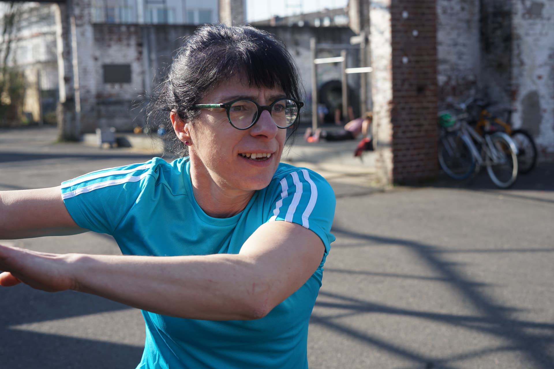 Iris berger macht Sport