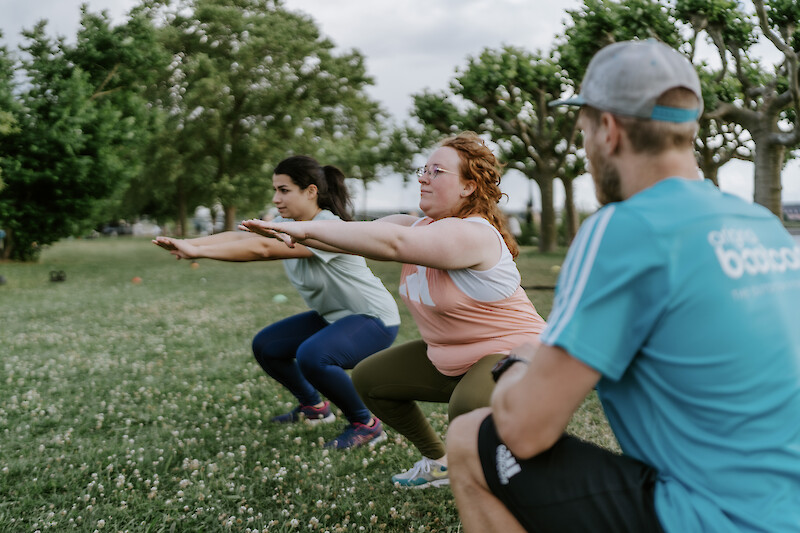 Gemeinsames Outdoor-Training in Düsseldorf